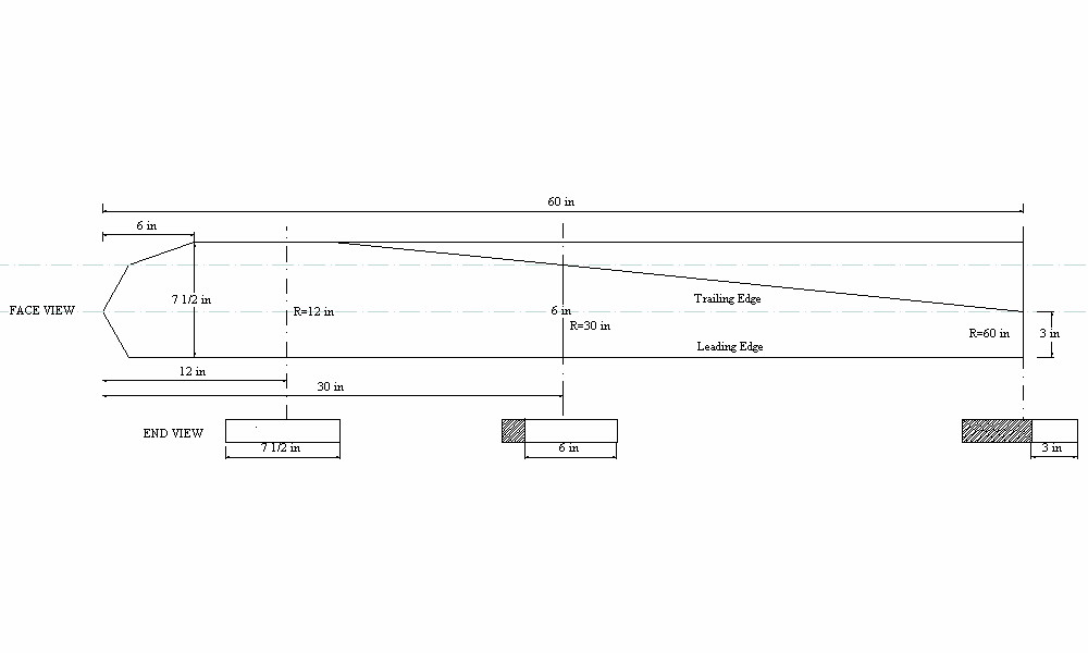 Paper Wind Turbine Blade Template