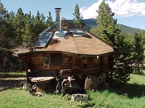 Cabin with Solar Panel