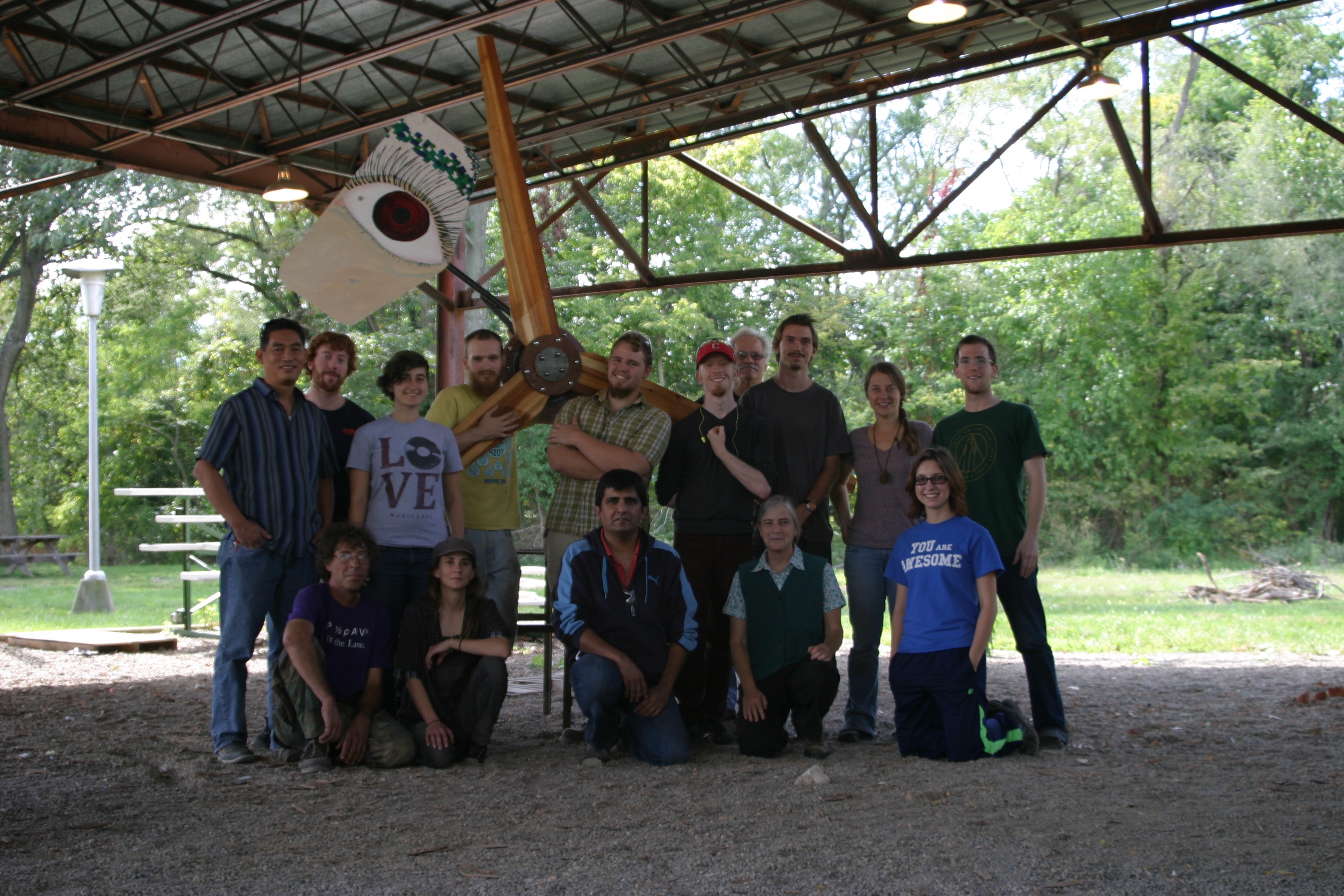 Homebrew wind power class, Antioch College, Yellow Springs, Ohio 2014